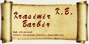 Krasimir Barbir vizit kartica